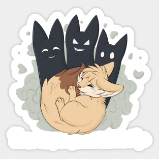 Social Anxiety Fennec Fox Sticker